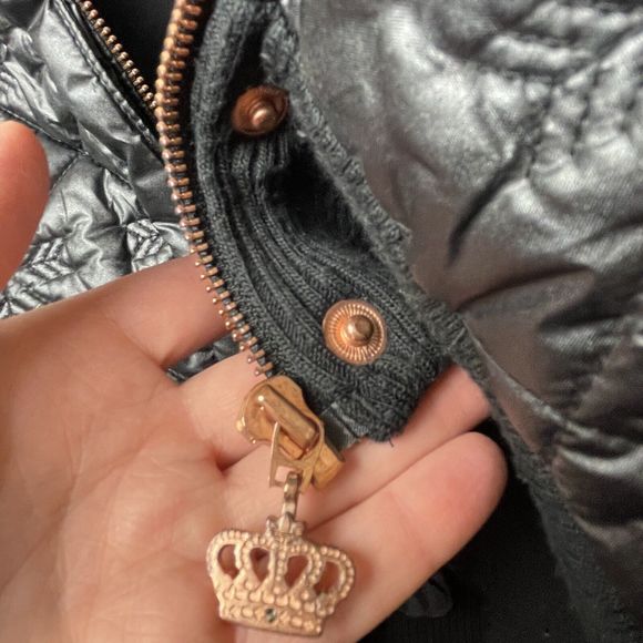 Adidas Respect Me Missy Elliot Jacket Size 14 Fur Hooded Black Puffa Puffer Y2K - Picture 16 of 16